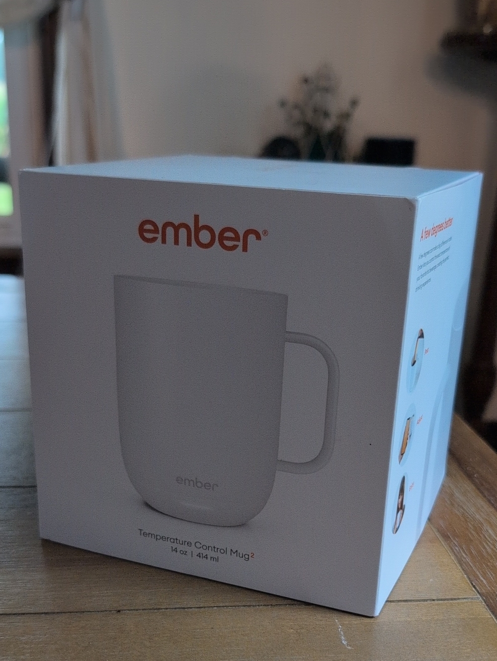 White Ember Temperature Control Mug 2 14 oz. New in Box